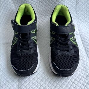 Asics Kids Sneakers - Black and Neon Green